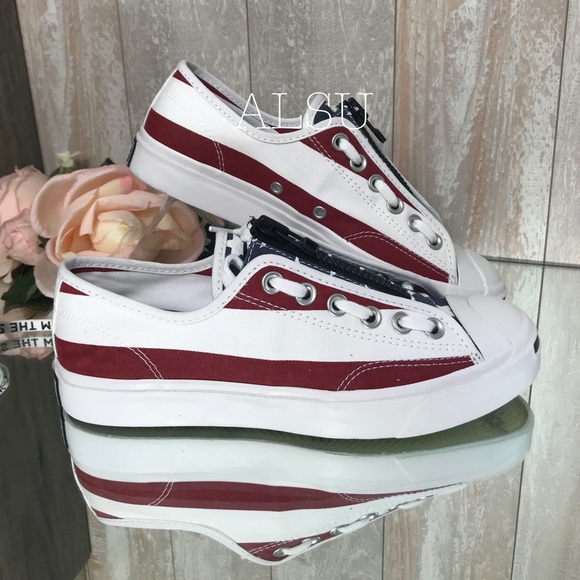 Converse Shoes - Converse Jack Purcell Zip OX Canvas White Garnet W